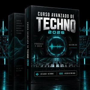 Mockup del Curso Avanzado de Techno 2026 de Produce y Crea