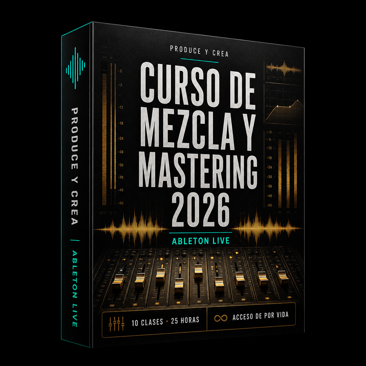 Mockup del Curso de Mezcla y Mastering 2026